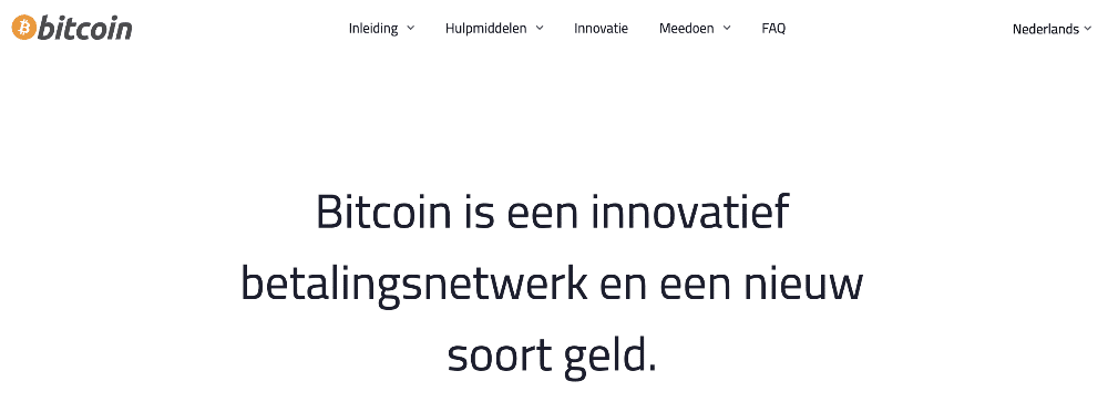 bitcoin.org homepage