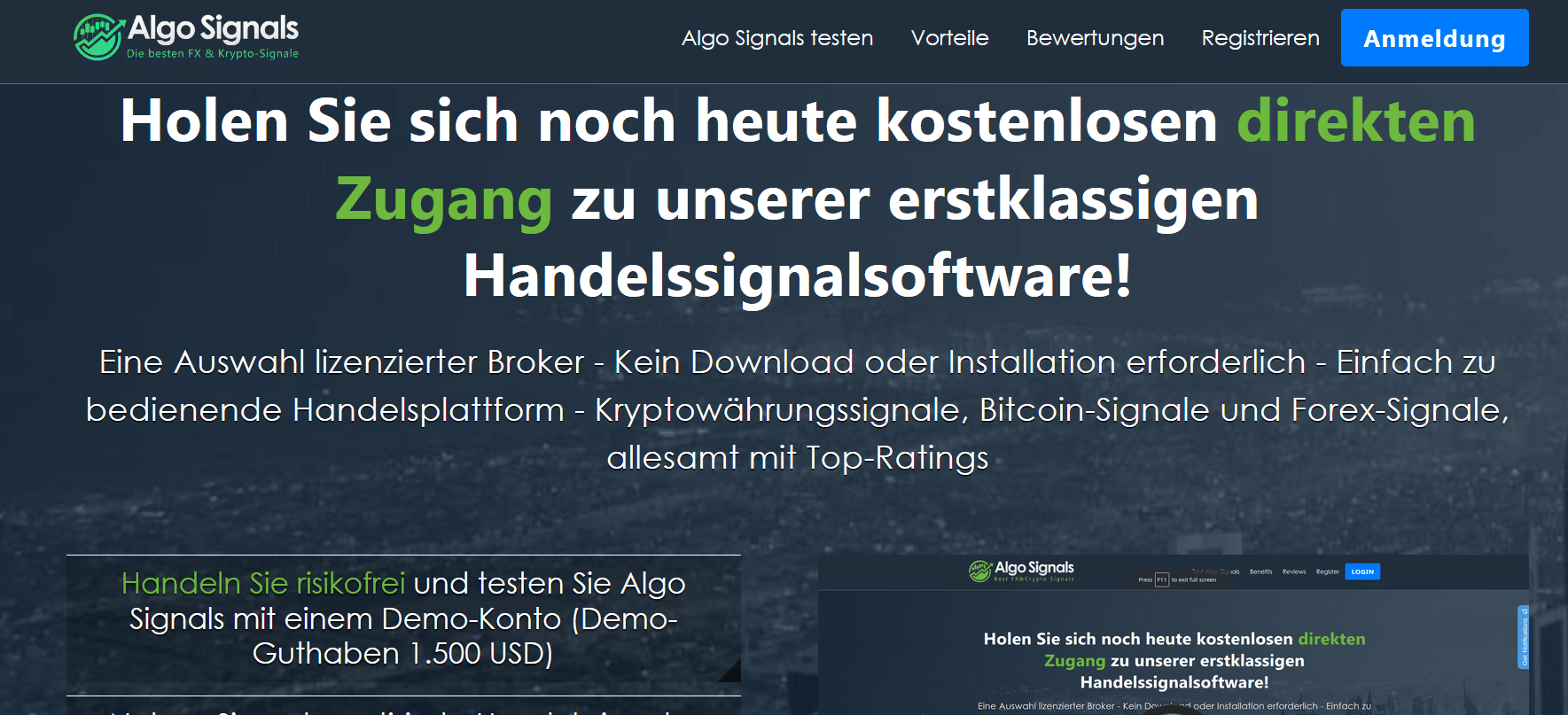 Algo Signals Test Erfahrungen Und Usermeinungen Coincierge De - 