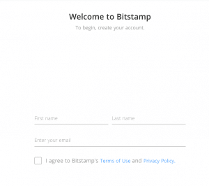 Welcome to Bitstamp - Anmeldung