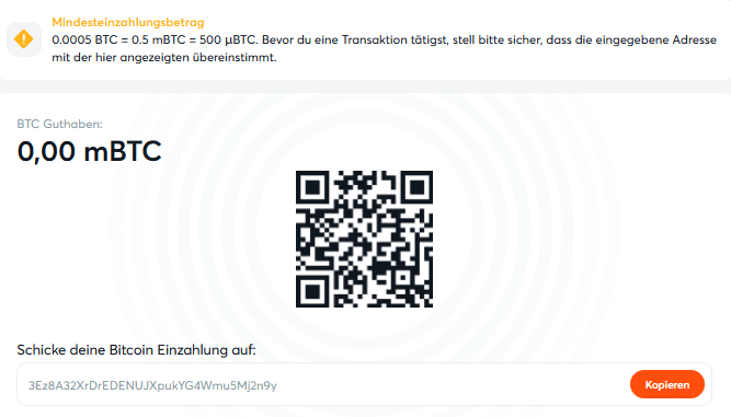 Bitcasino.io Bitcoin einzahlen