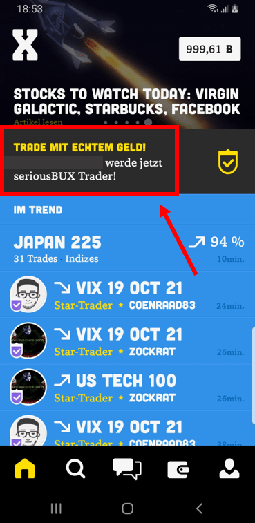BUX Wechsel zu Serious Trader
