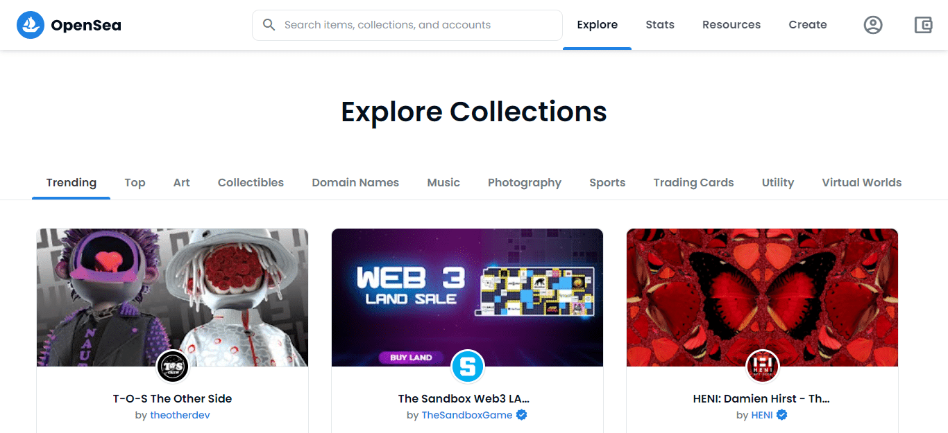 opensea.io collections