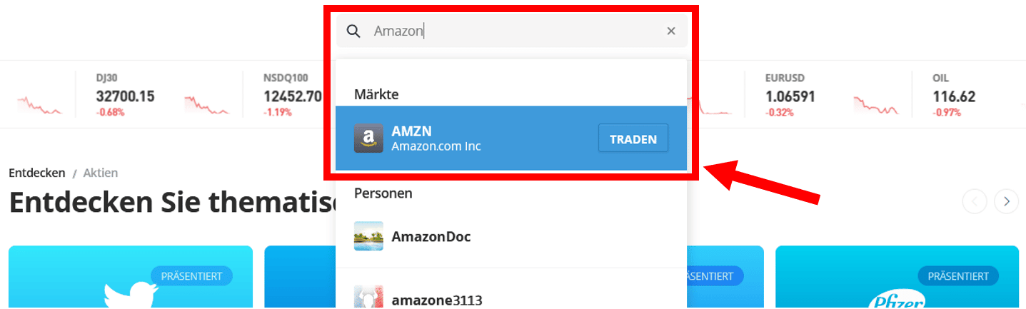 Amazon Aktien kaufen bei eToro