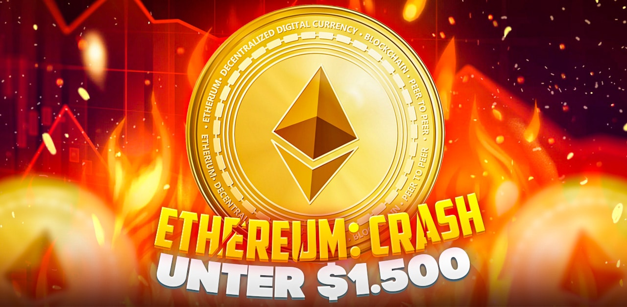 Ethereum Kurs Prognose Preis crasht – treibt das Binance-Drama ETH unter 1.000 Dollar?