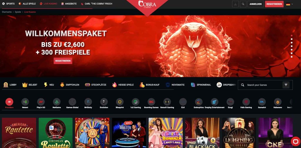 Cobra Casino Live-Casino