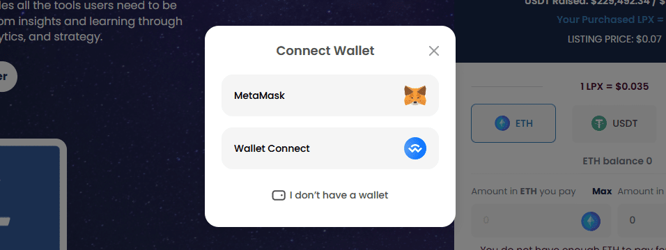 Launchpad Connect Wallet