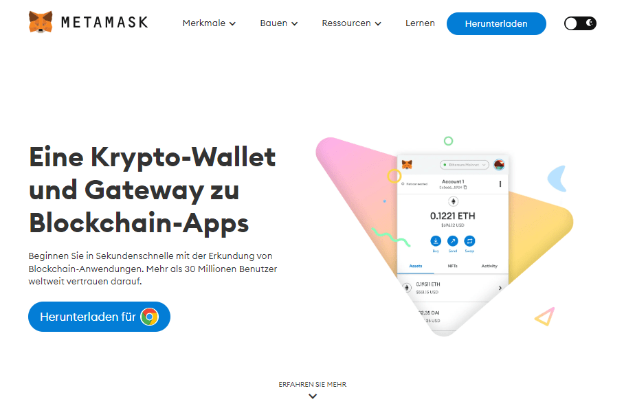 MetaMask Wallet installieren