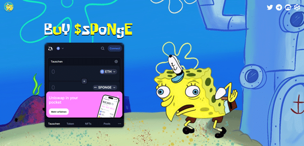 Pepe steigt um 48,45 %, aber neuer Memecoin SpongeBob ($SPONGE) pumpt mit 169,99 % staerker