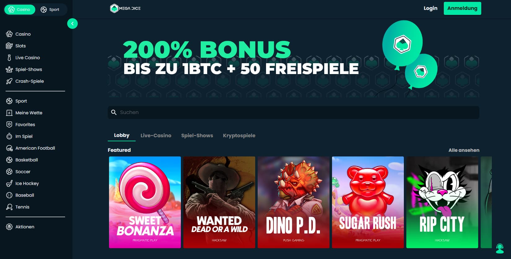 Mega Dice Online Casino