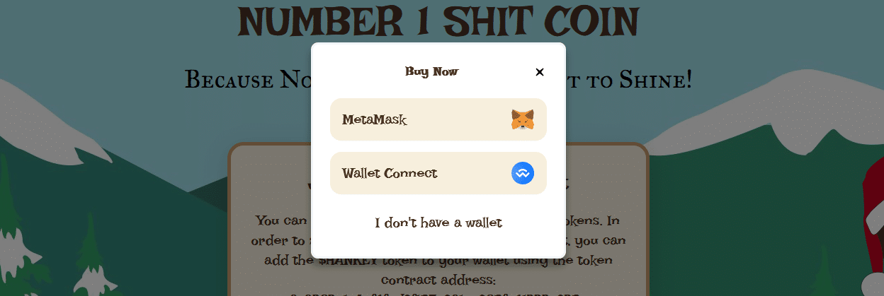 Mr. Hankey Connect Wallet