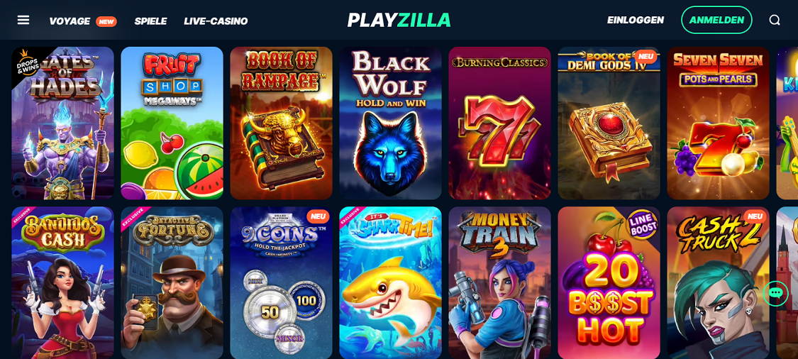 Playzilla Casino Spiele