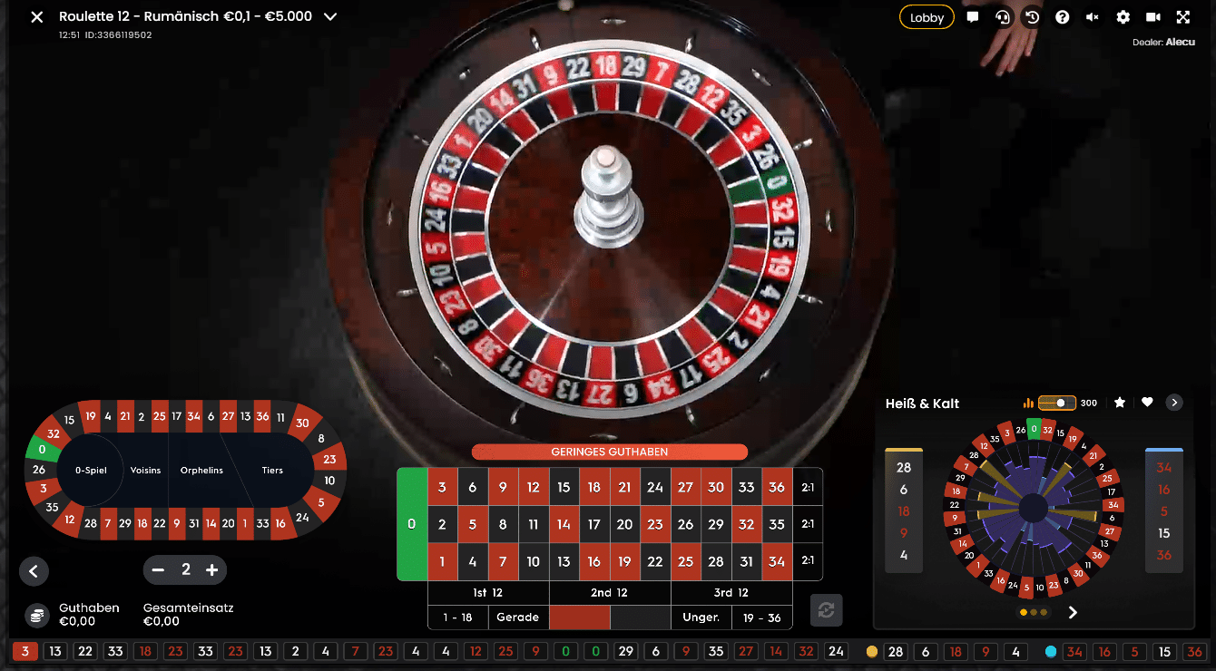 Live Roulette Cobra Casino