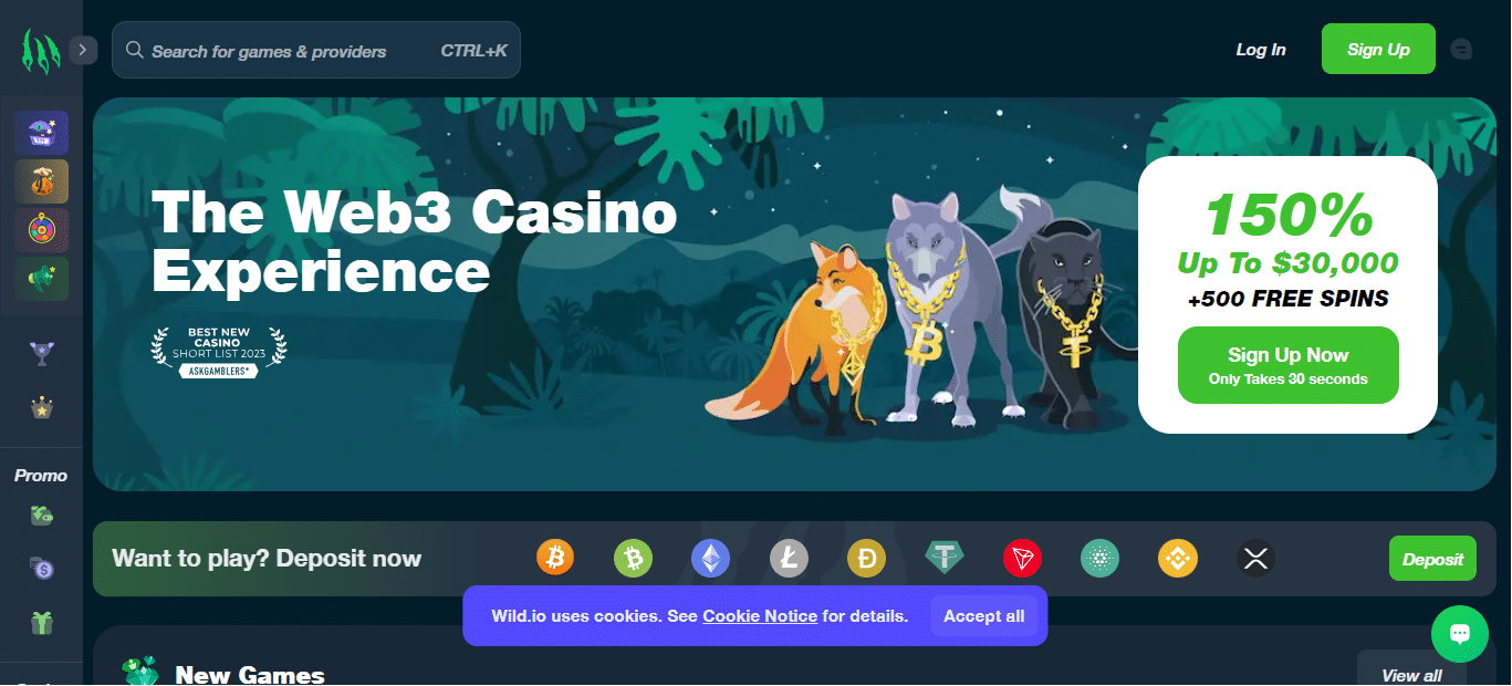 Wild.io Crypto Casino _ Crypto Slots _ Bitcoin Games _ Crypto Gambling