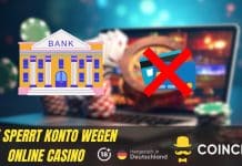 Bank sperrt Konto wegen Online Casino