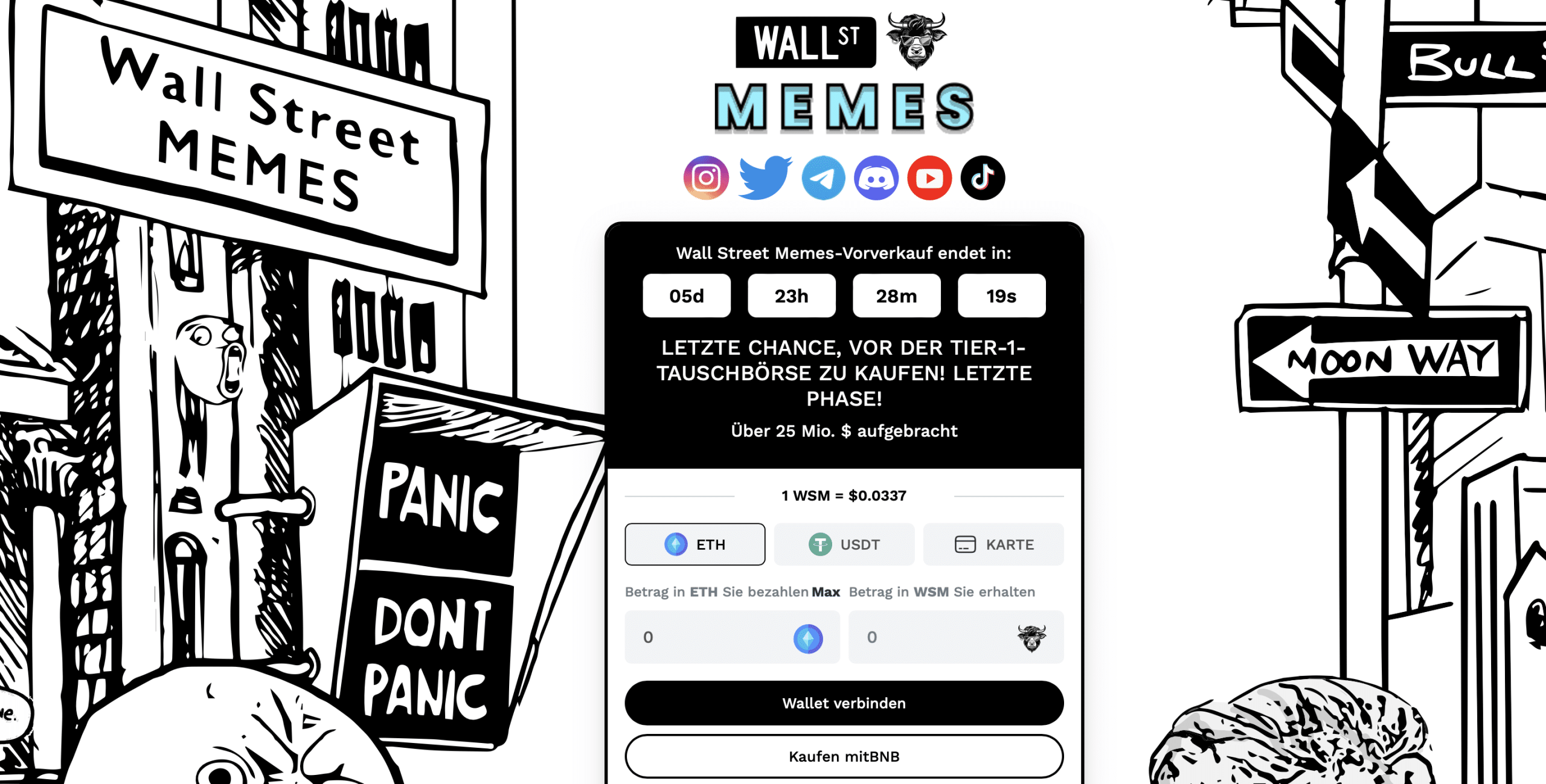Wall Street Memes Website Screenshot