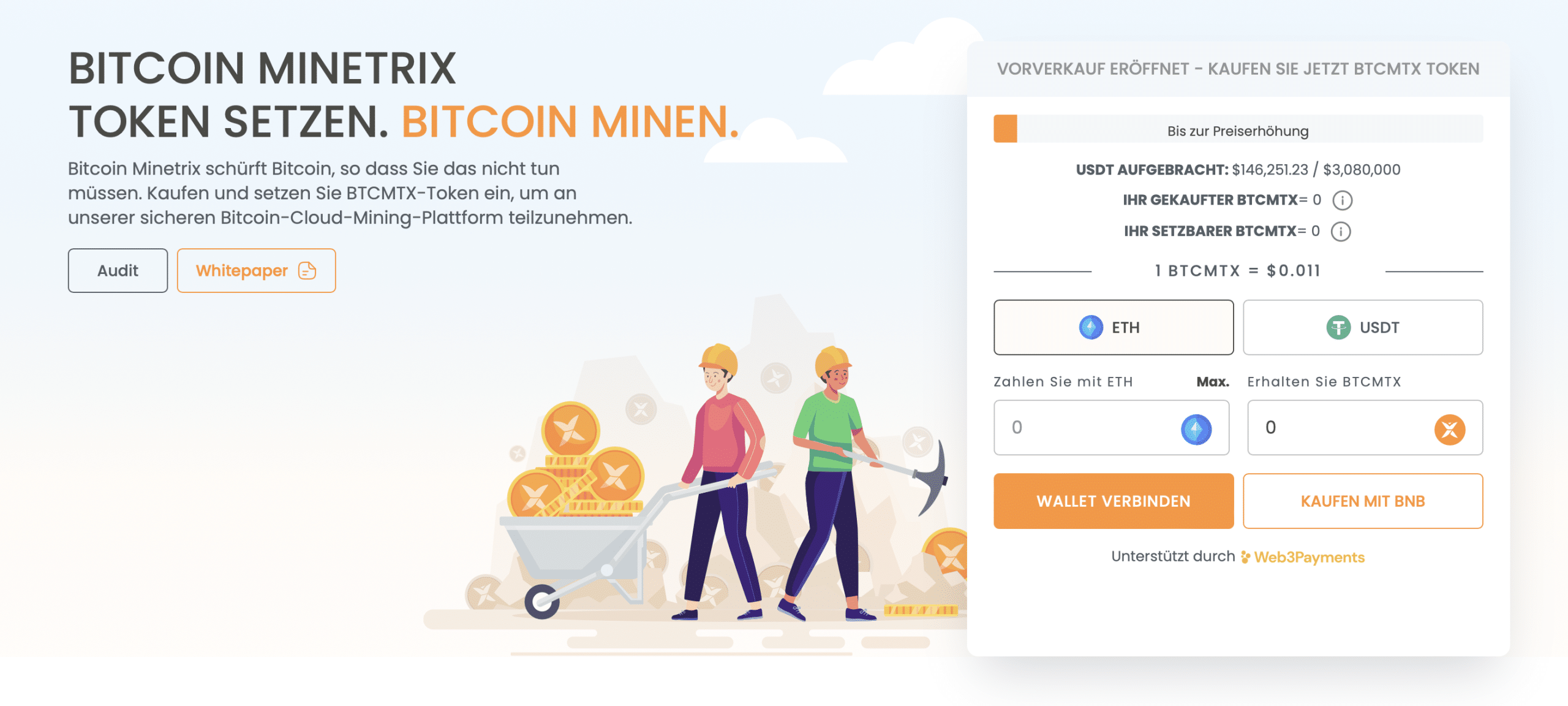 Bitcoin Minetrix Vorverkauf