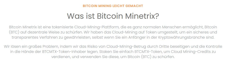 Was ist Bitcoin Minetrix