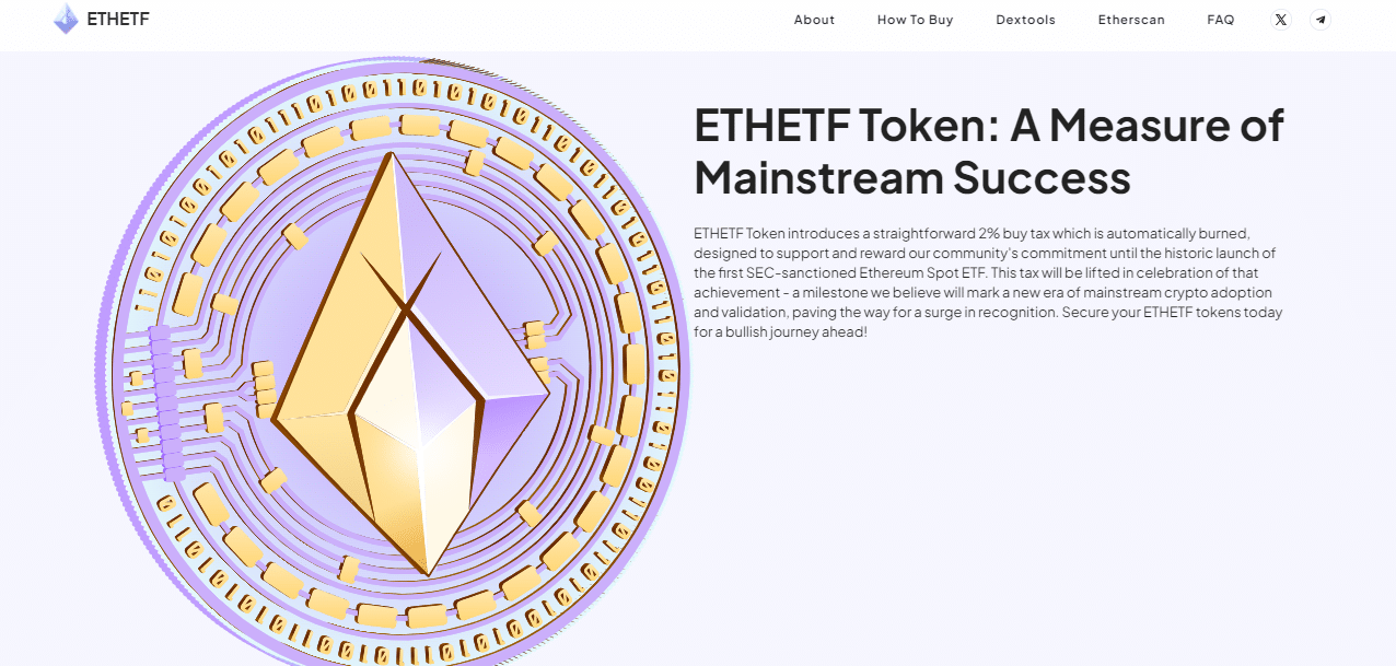 ETHETF Webseite