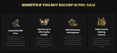 SCORP Presale Benefits