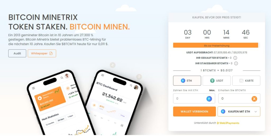 Bitcoin Minetrix im Presale kaufen