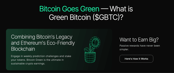 Green Bitcoin's Gamified Green Staking