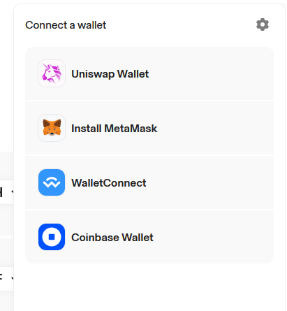 Connect Wallet UNiswap