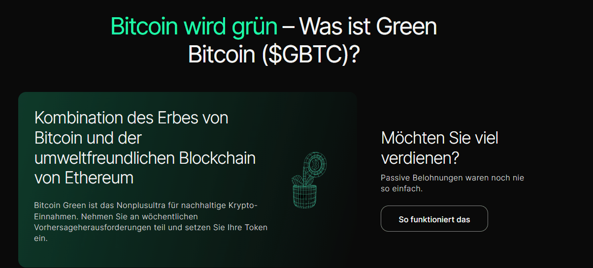In Green Bitcoin investieren
