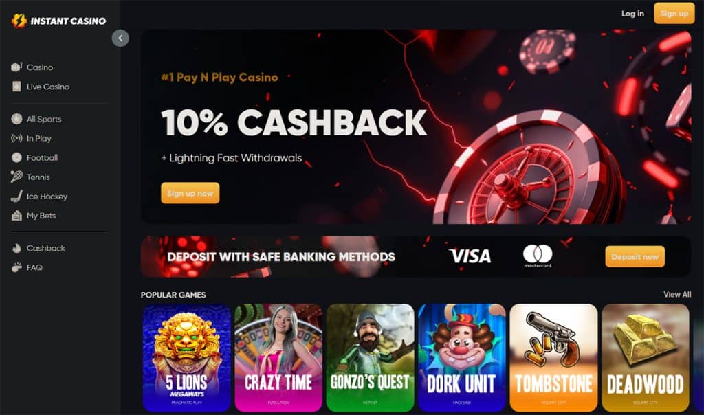 InstantCasino Homepage