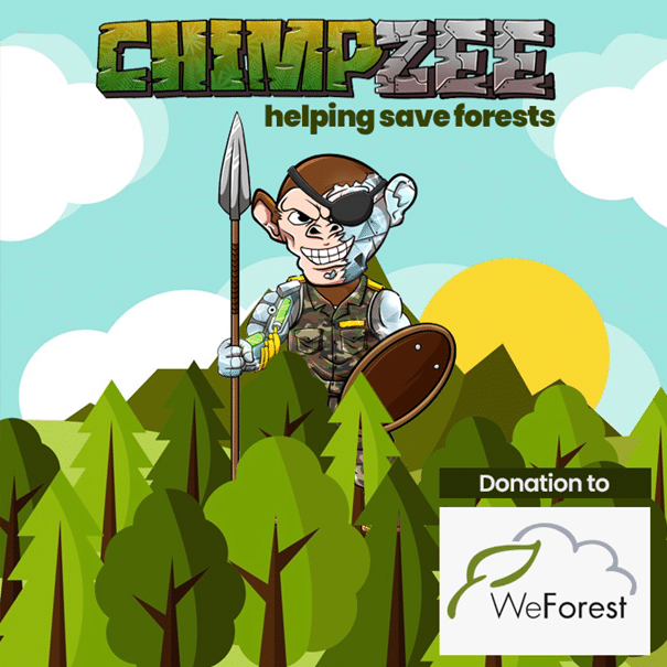 Chimpzee pflanzt 4.200 weitere Bäume über WeForest