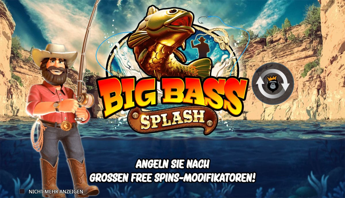 Big Bass Splash Welcome Screen