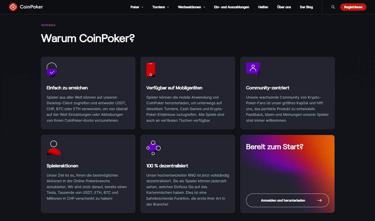 Coinpoker Homepage 2
