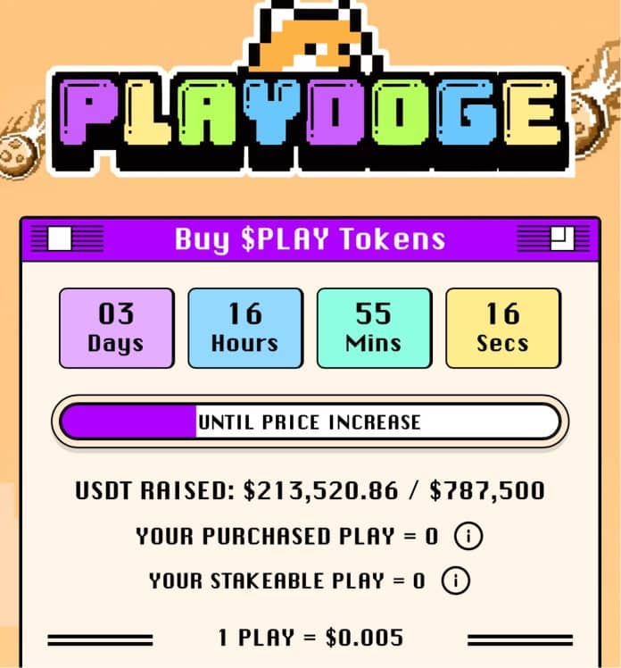 Playdoge Title | PlayDoge sammelt 200.000 US-Dollar ein – kommt hier der neue Floki Inu? |