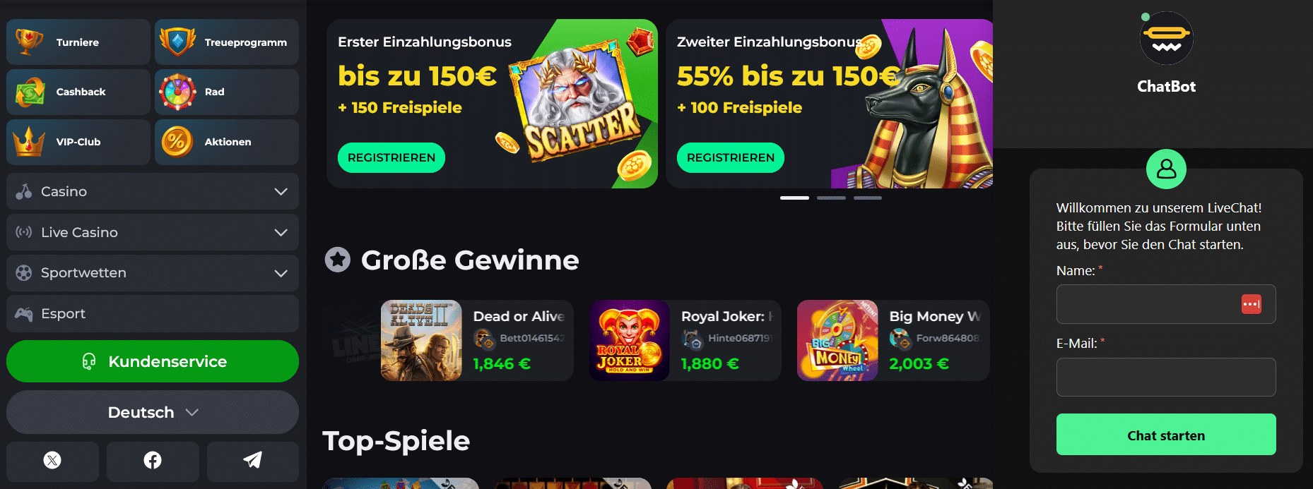 BetOnRed Live Casino Kundenservice