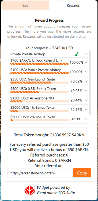 Arkenstone Rewards