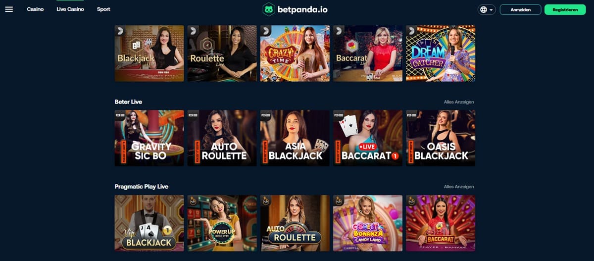 Betpanda Live Casino