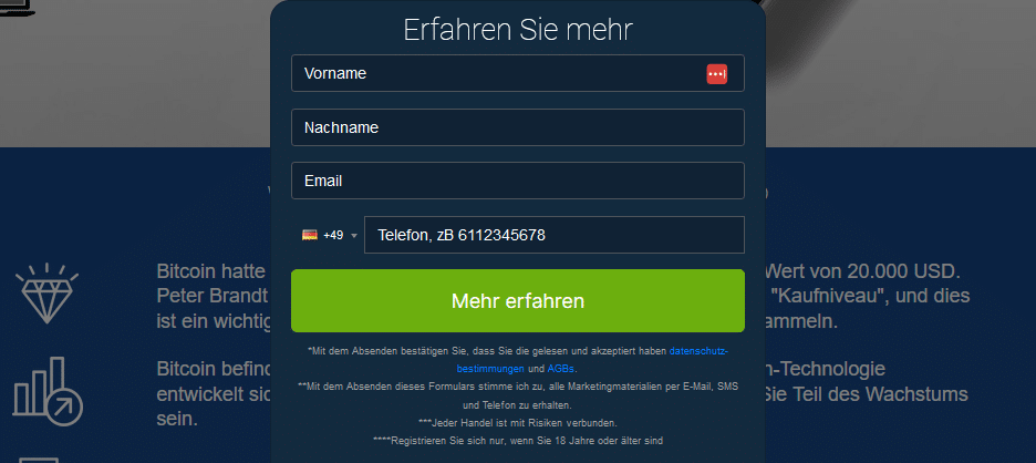 Bitcoin Mentax Anmeldung