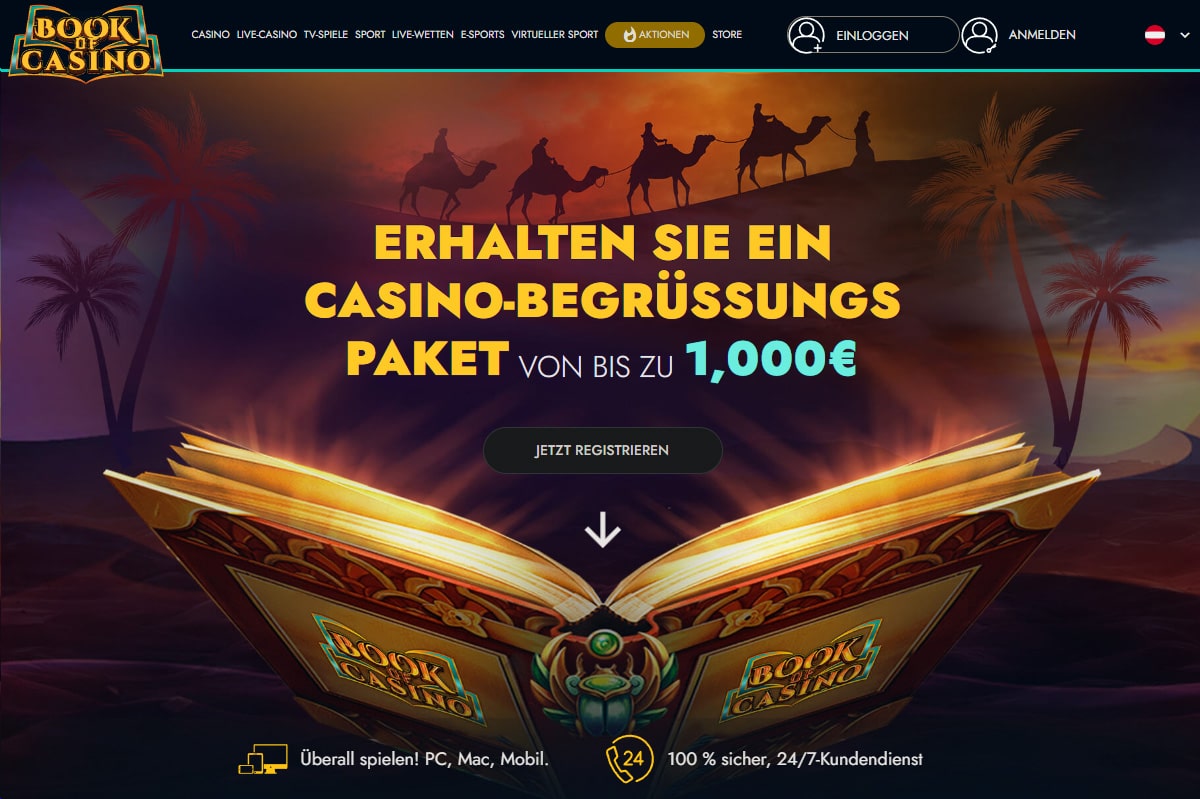 BookOfCasino Homepage