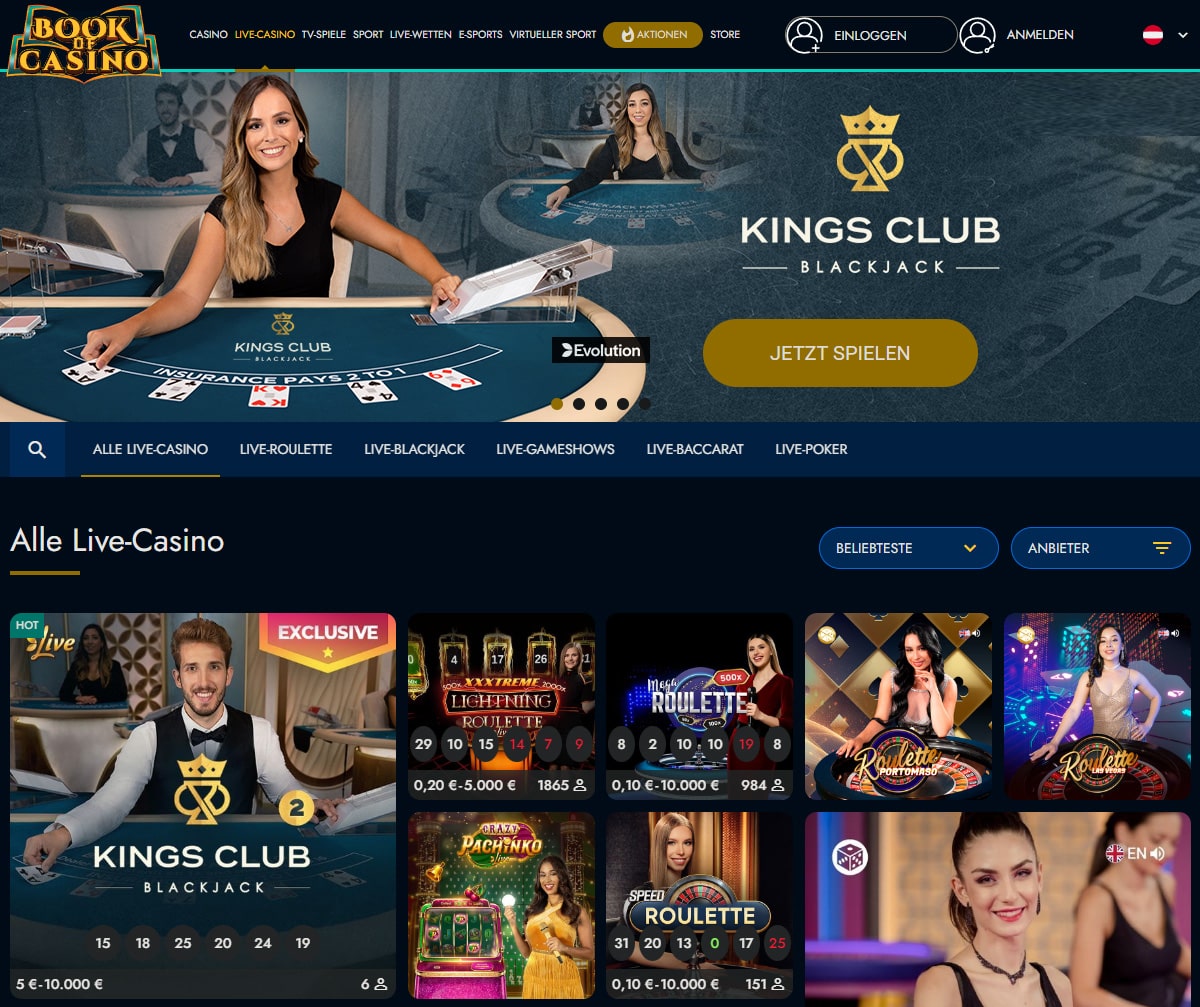 BookOfCasino Live