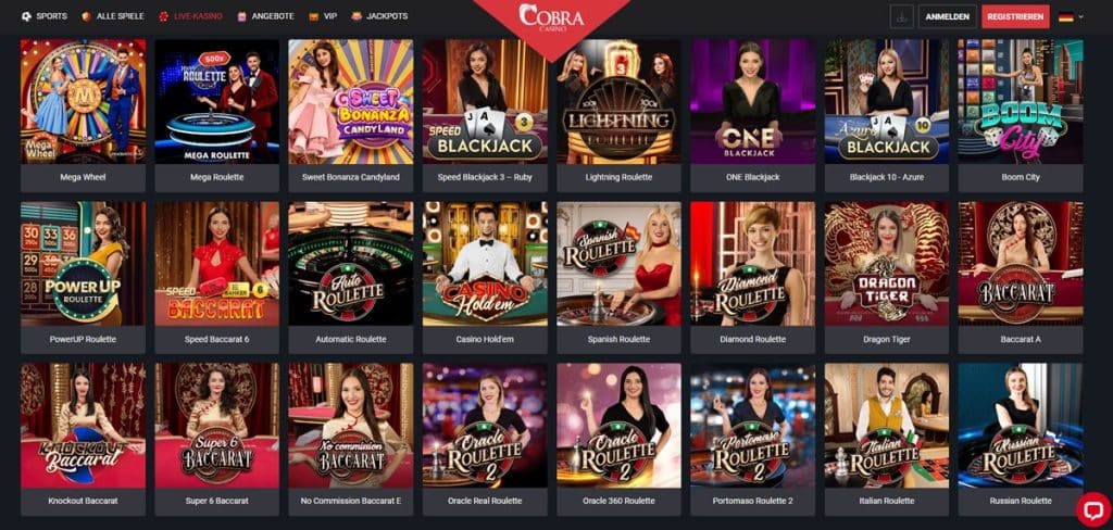 Cobra Casino Live