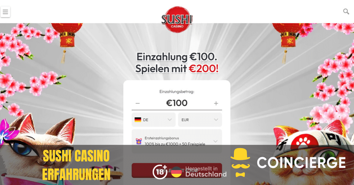 Sushi Casino Erfahrung 2024: 10.000 Slots und 1000 € Bonus!