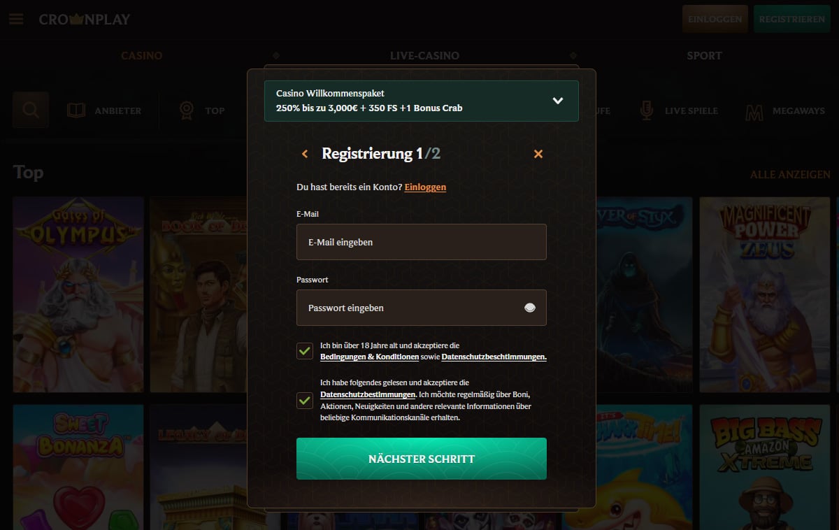 Crownplay Registration 2