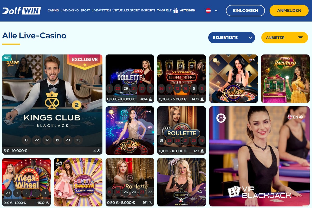 Dolfwin Live Casino