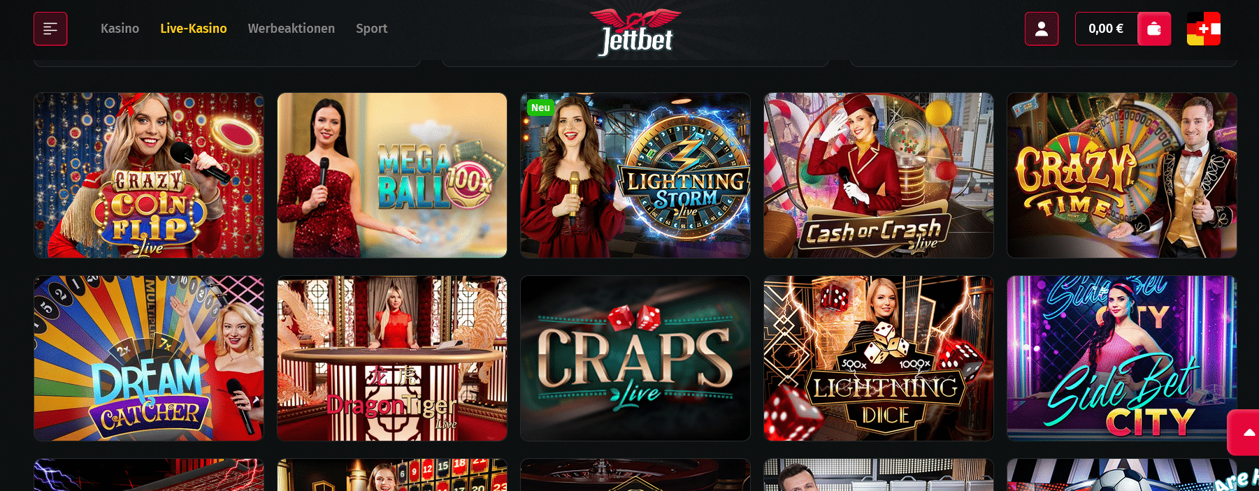 Jettbet Live Casino