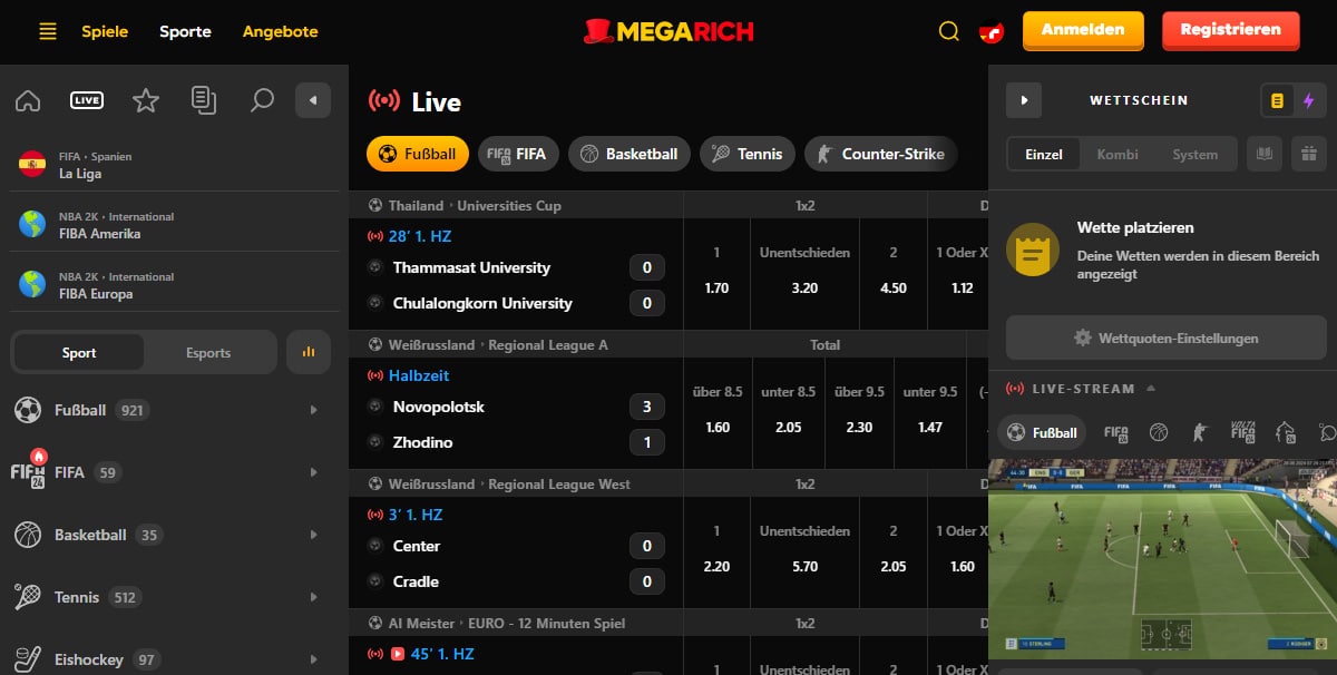 Megarich Live Sports