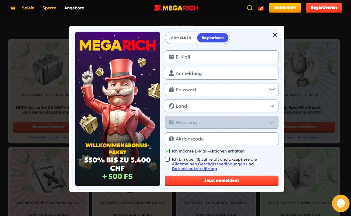 Megarich Registration 1