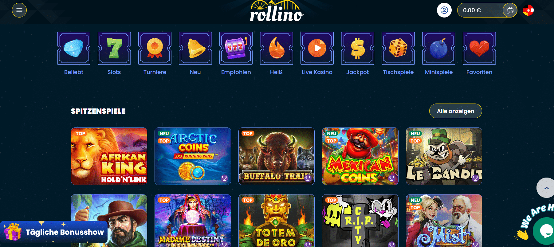 Rollino Casino Spiele