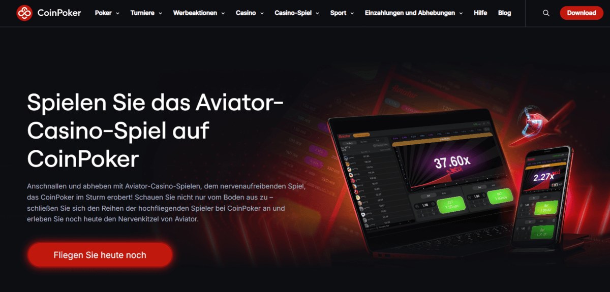 coinpoker aviator spiel