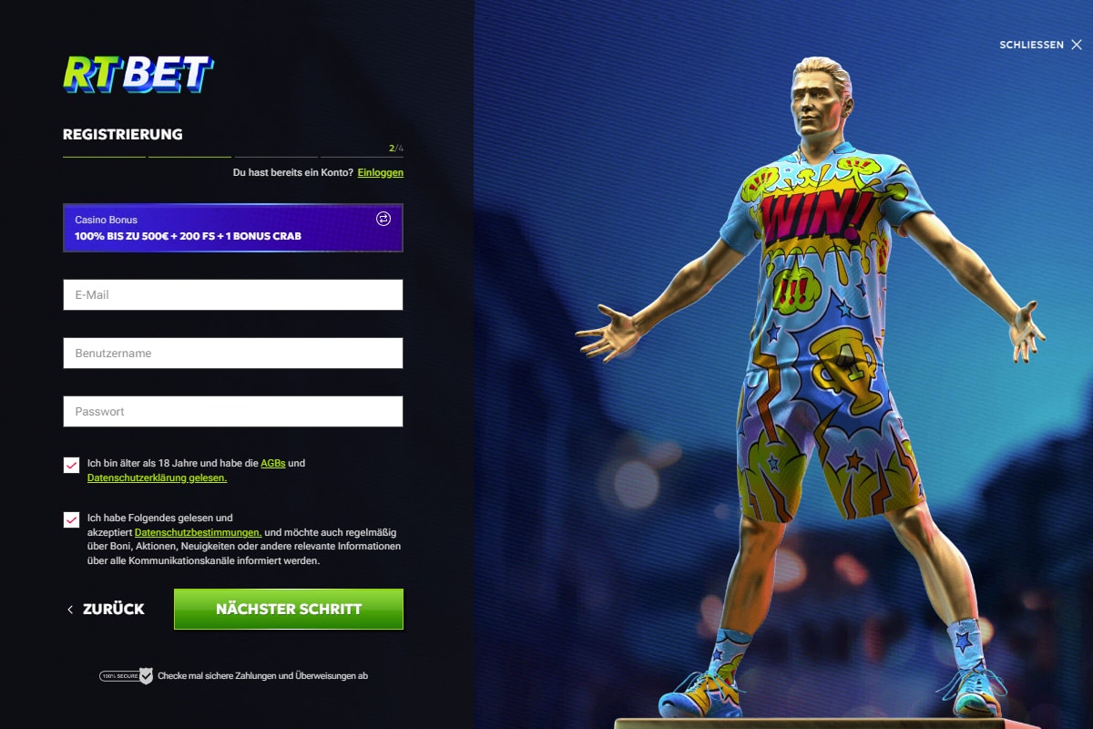 rtbet Registration 2