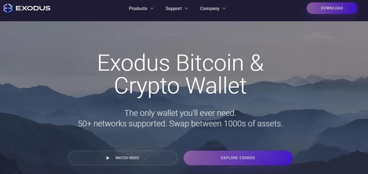 Exodus crypto wallet