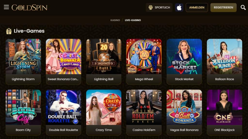 Goldspin Live Casino